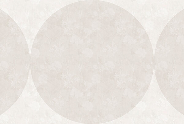 Witte cirkel met bloemen Witte cirkel met bloemen