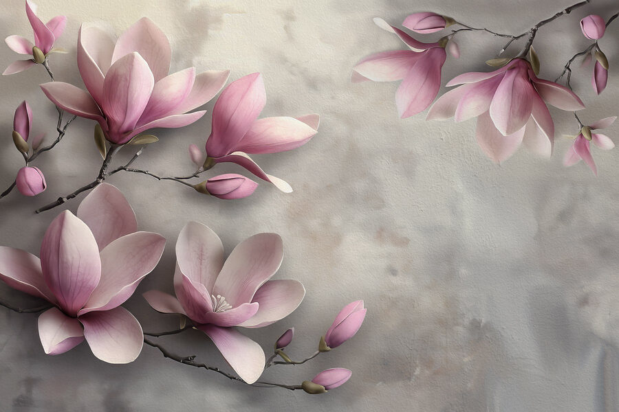 Delicate bloesems in zachte tinten