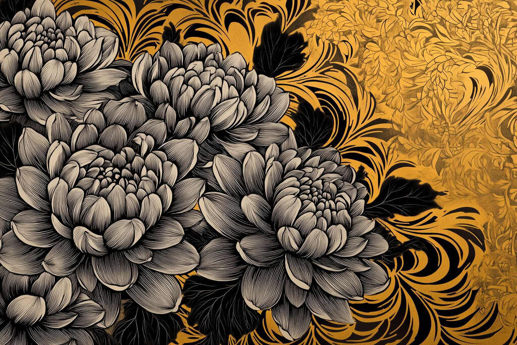 Majestueuze bloemen in ingewikkeld ontwerp Majestueuze bloemen in ingewikkeld ontwerp