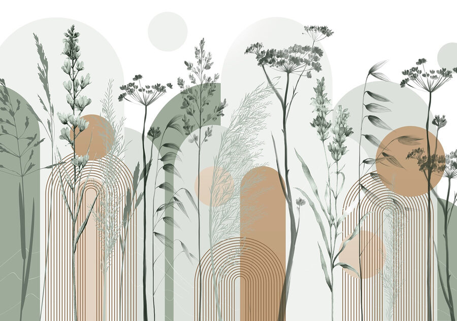 Sereen abstract ontwerp geïnspireerd op de natuur