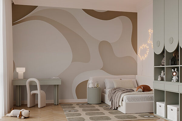 Witte en bruine swirls Witte en bruine swirls