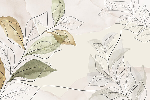 Elegant botanisch ontwerp in zachte tinten Elegant botanisch ontwerp in zachte tinten