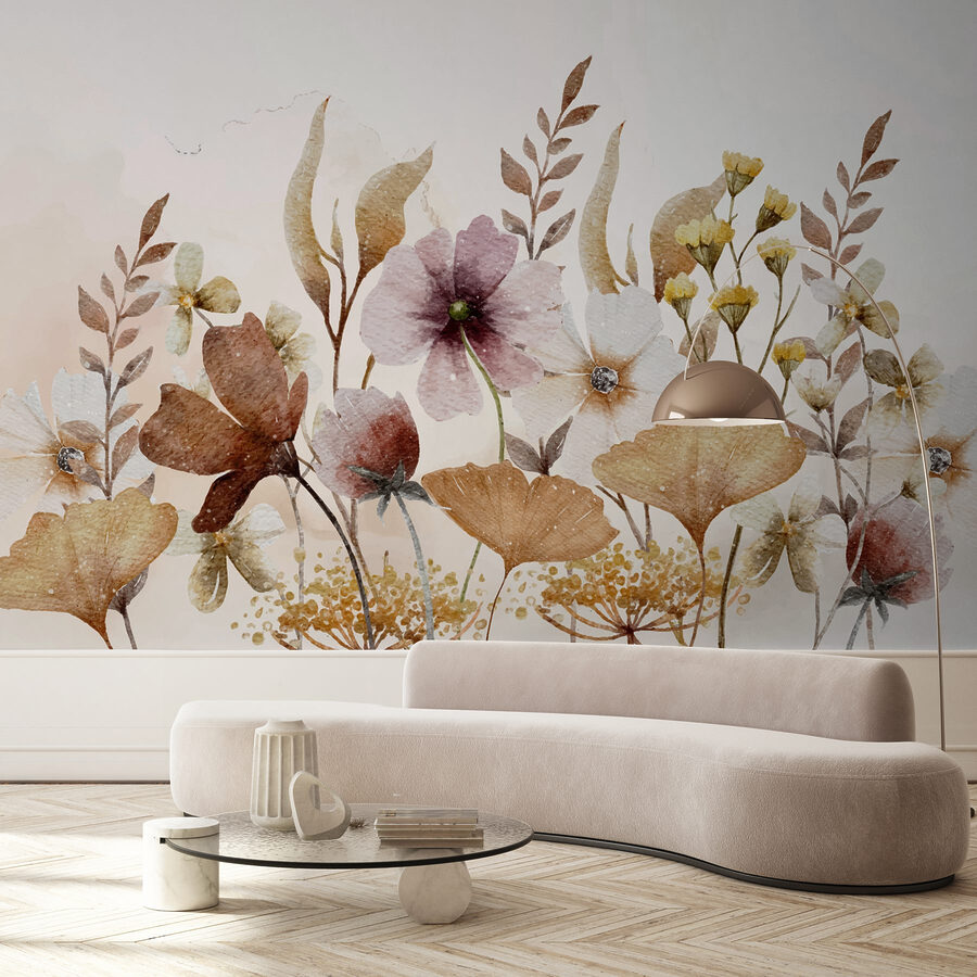 Delicate bloemen in zachte tinten