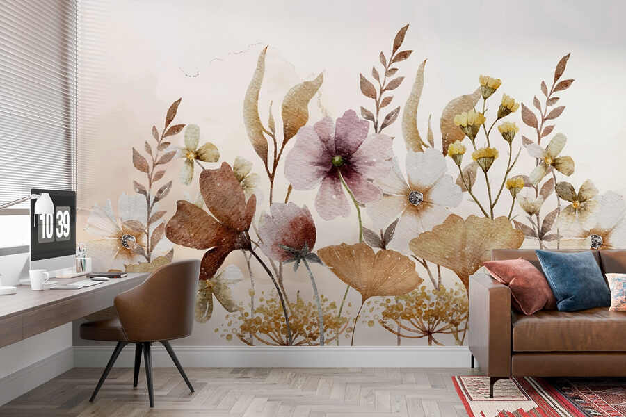 Delicate bloemen in zachte tinten