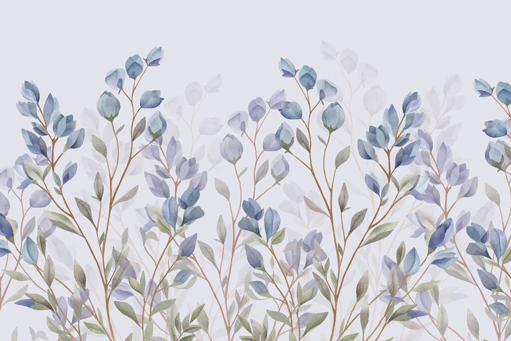 Delicaat aquarel bloemmotief Delicaat aquarel bloemmotief