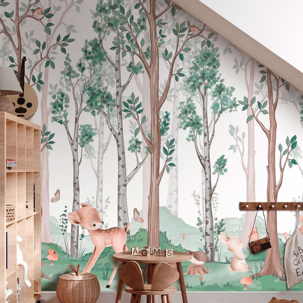 Behang met een bos van bomen en dieren w02771pir1ms 600x600 - Behang met een bos van bomen en dieren