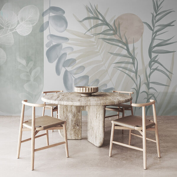 Serene botanische illustratie in zachte tinten Serene botanische illustratie in zachte tinten