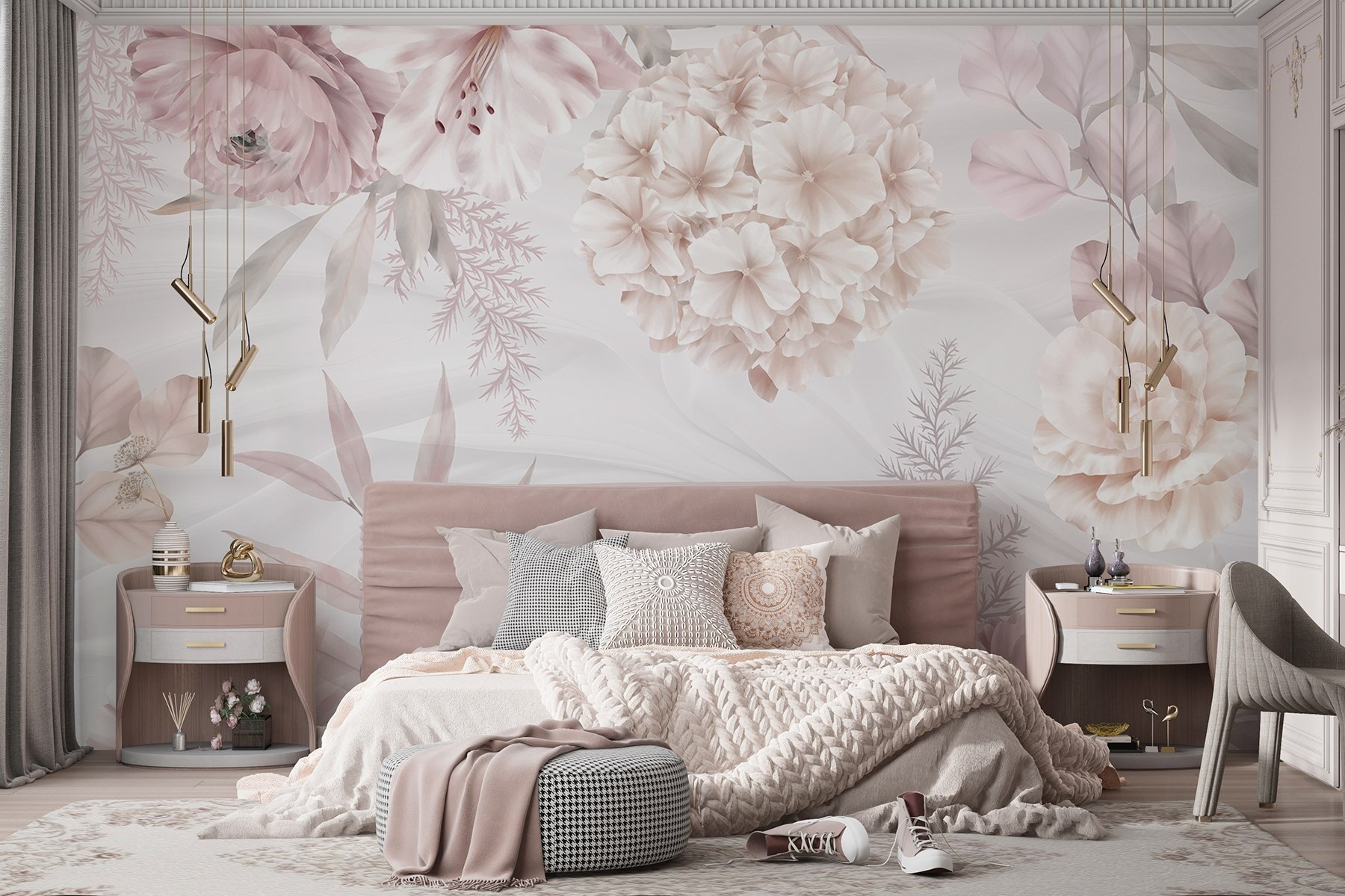 Soft pastel blooms on gentle backdrop Soft pastel blooms on gentle backdrop