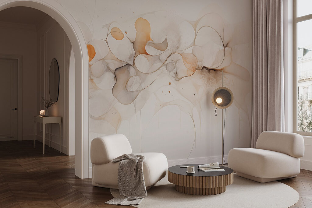 Ethereal hues in flowing abstraction Ethereal hues in flowing abstraction