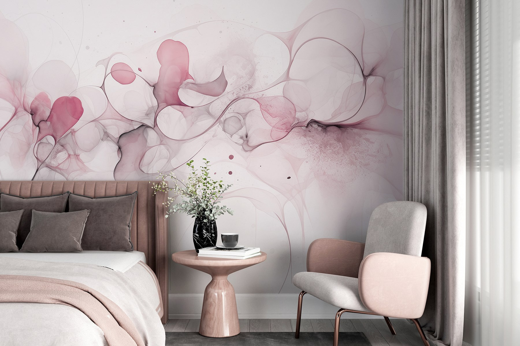 Soft swirls of delicate hues