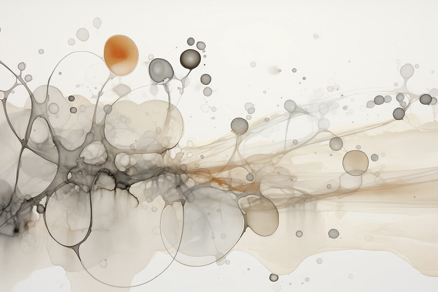 Abstracte vormen in zachte kleuren