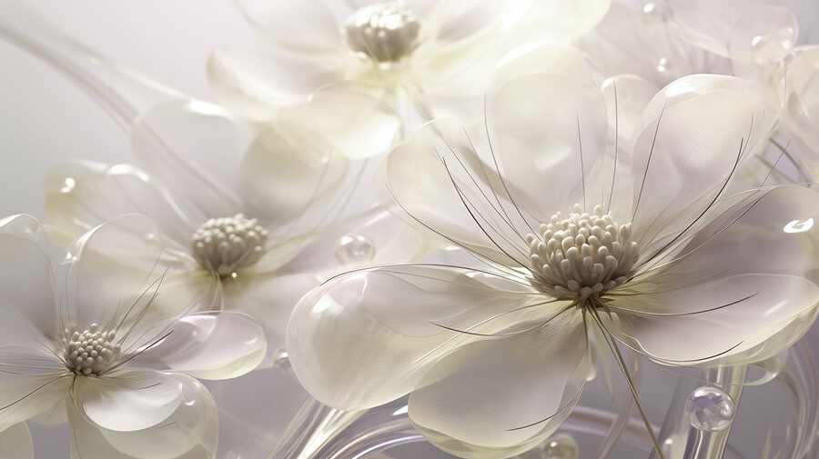 Delicate bloemen in zachte tinten