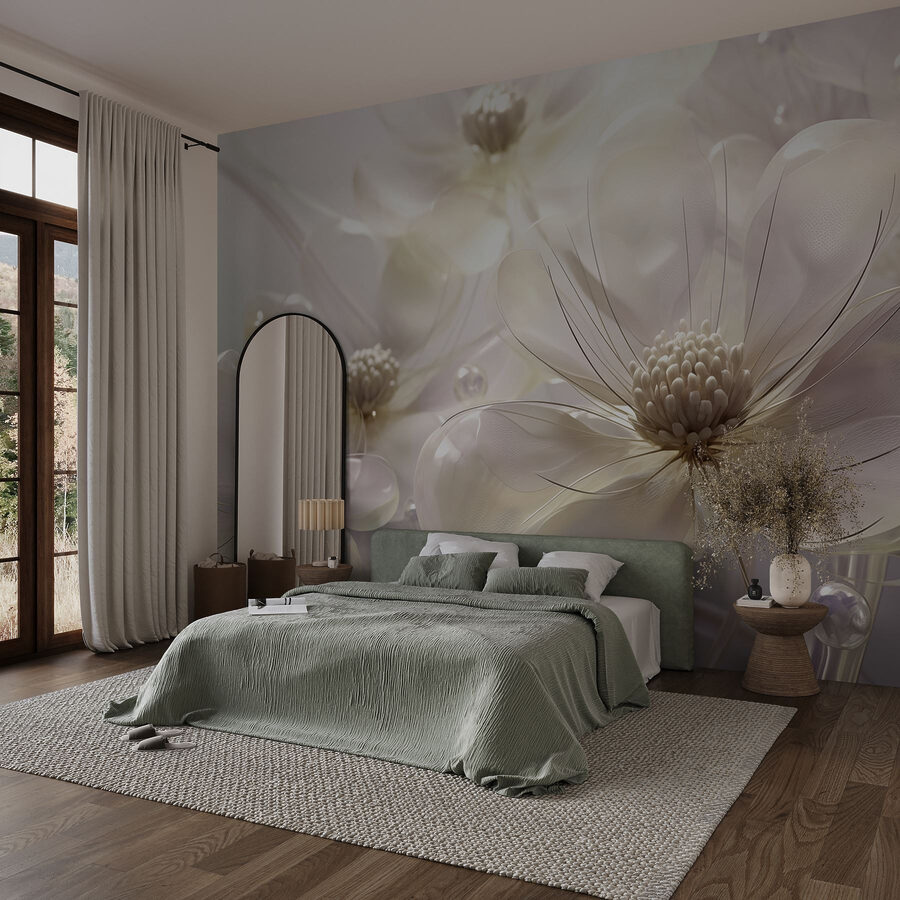 Delicate bloemen in zachte tinten