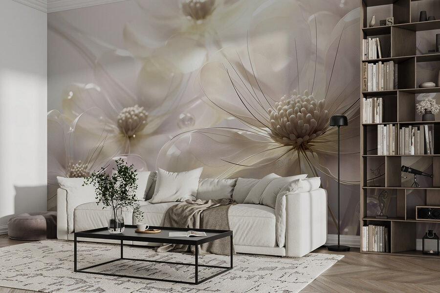 Delicate bloemen in zachte tinten