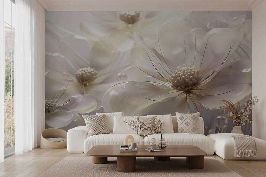 Delicate bloemen in zachte tinten