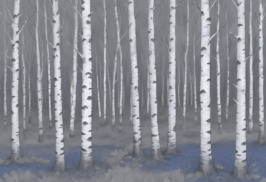 Groep bomen in een bos