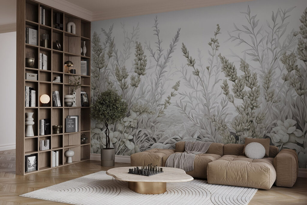 Serene botanical garden in soft hues Serene botanical garden in soft hues