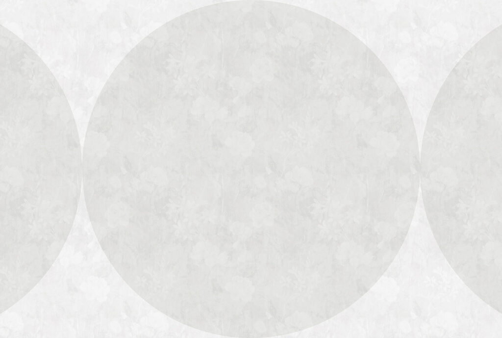 Witte cirkel met bloemen erop Witte cirkel met bloemen erop