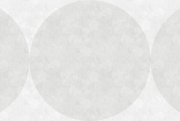 Witte cirkel met bloemen erop Witte cirkel met bloemen erop