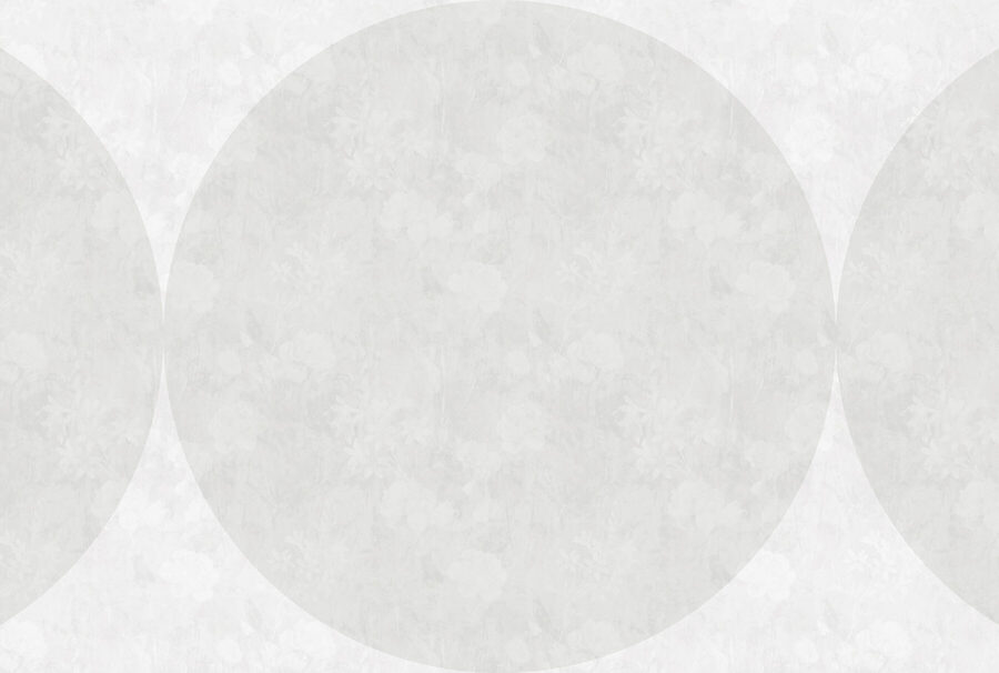 Witte cirkel met bloemen erop