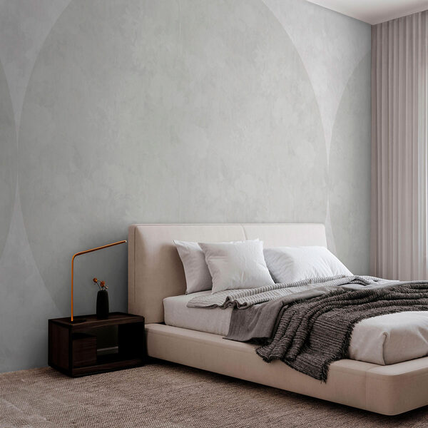 Witte cirkel met bloemen erop Witte cirkel met bloemen erop