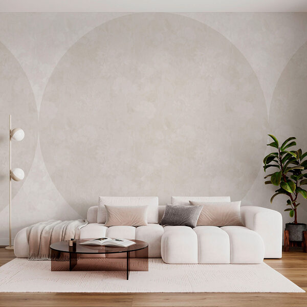 Witte cirkel met bloemen Witte cirkel met bloemen