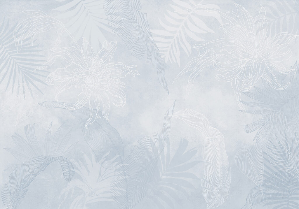 Wit en blauw bloemenpatroon Wit en blauw bloemenpatroon