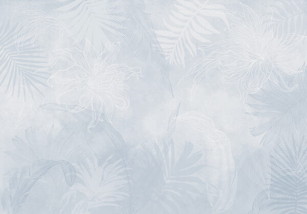 Wit en blauw bloemenpatroon Wit en blauw bloemenpatroon