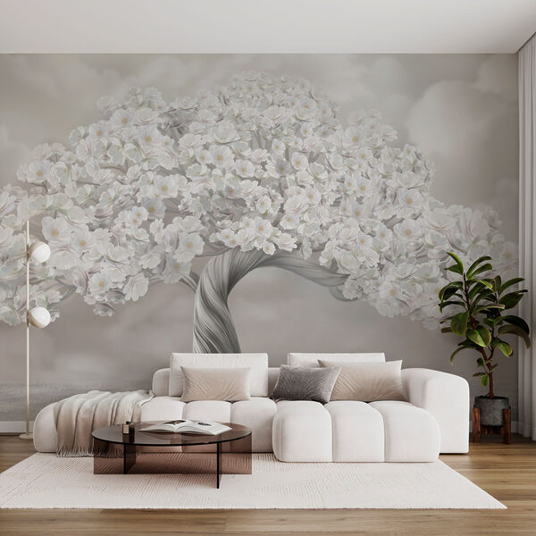 Boom met witte bloemen Boom met witte bloemen