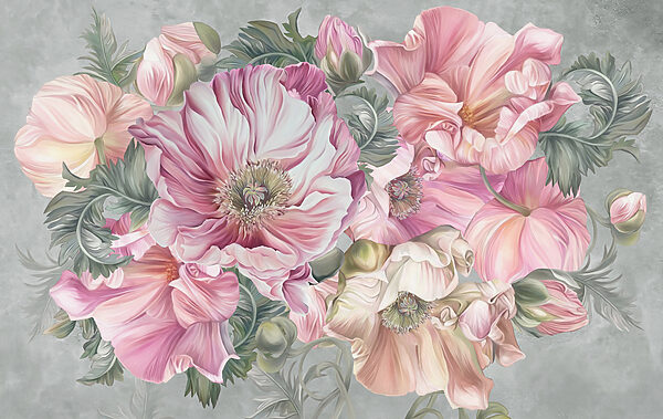 Delicate bloemen in zachte pasteltinten Delicate bloemen in zachte pasteltinten