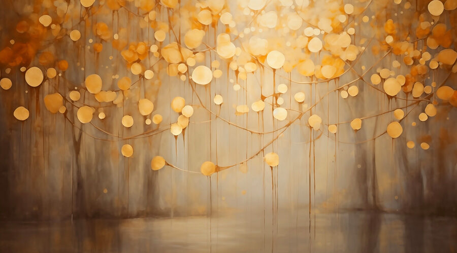 Etherische bubbels die in harmonie klateren