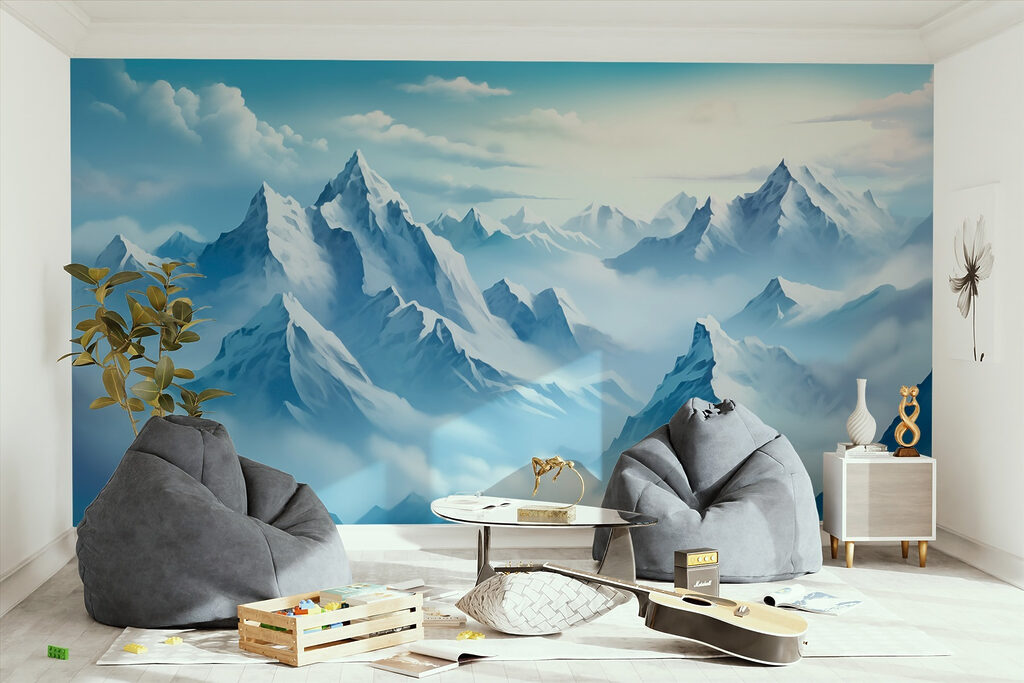 Mountain range with clouds Mountain range with clouds