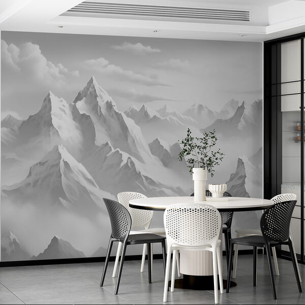 Mountain range with clouds Mountain range with clouds