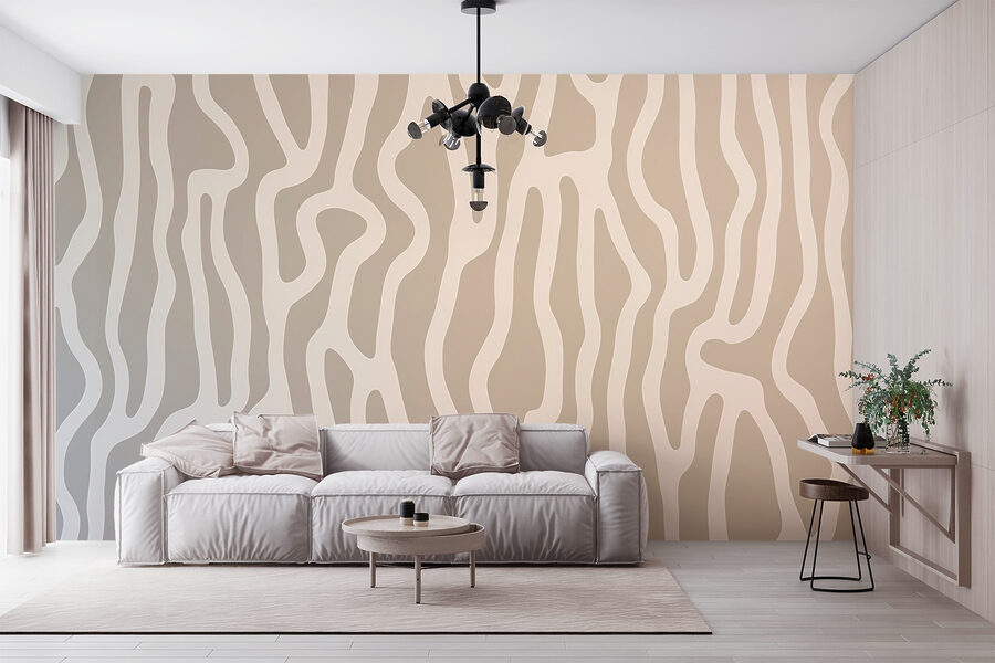 Abstracte vloeiende patronen in zachte tinten