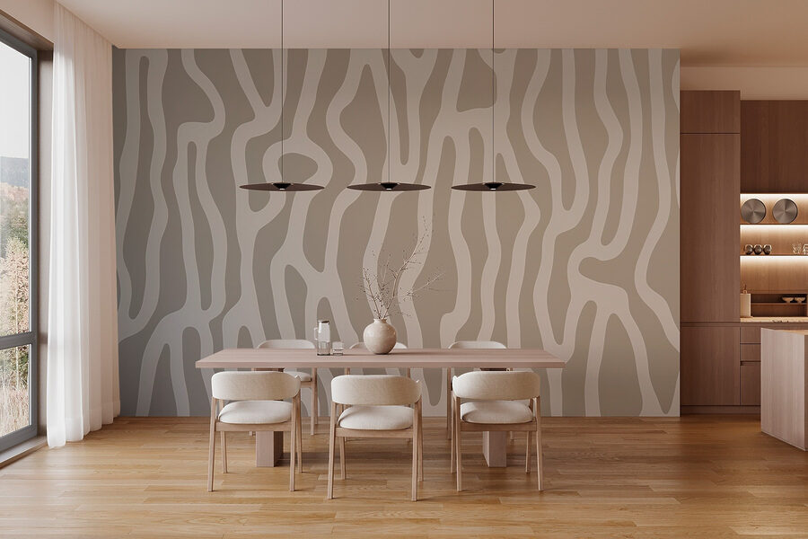 Abstracte vloeiende patronen in zachte tinten