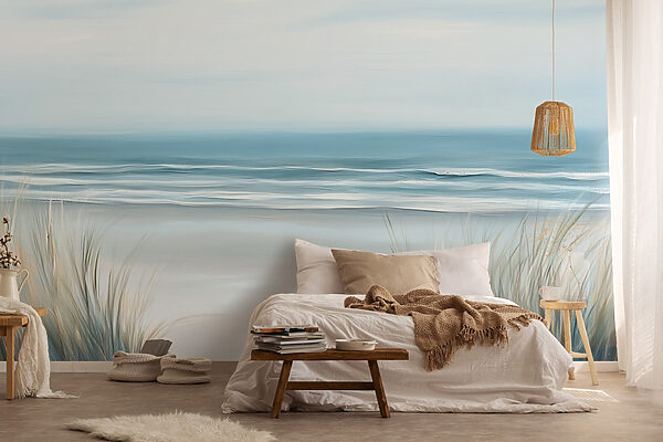 Strand met gras en golven w02869pib16mr 600x400 - Strand met gras en golven
