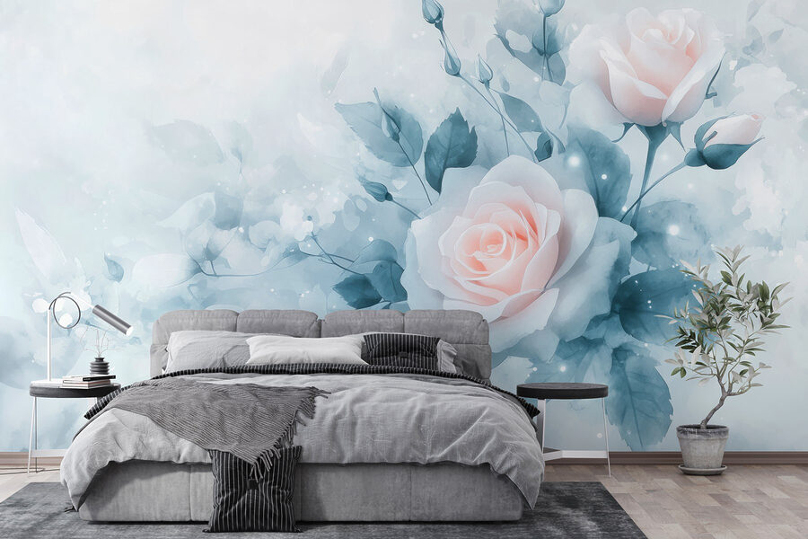 Delicate rozen in zachte tinten
