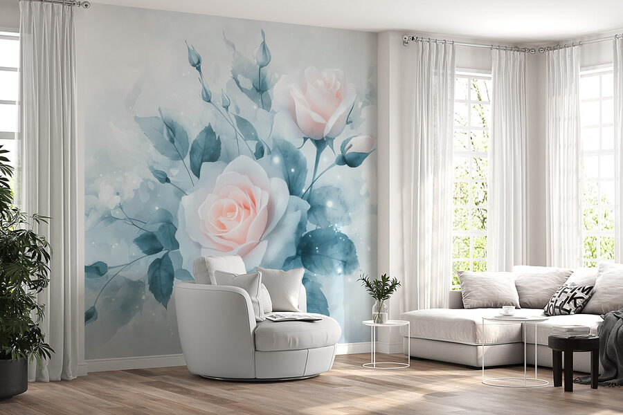 Delicate rozen in zachte tinten