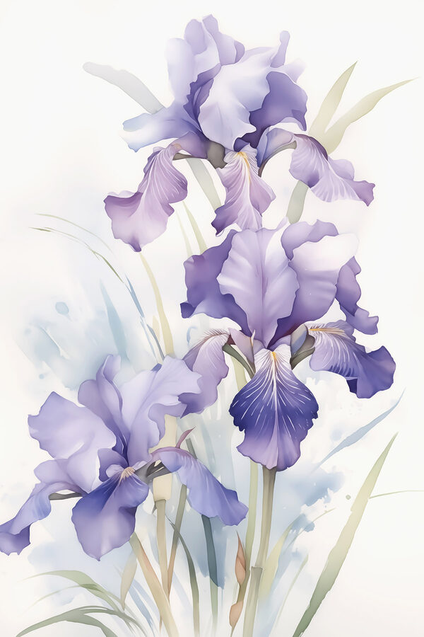 Iris in zachte pasteltinten Iris in zachte pasteltinten