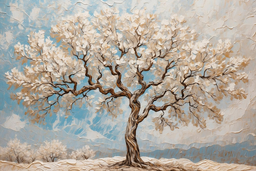 Schilderij van een boom Schilderij van een boom