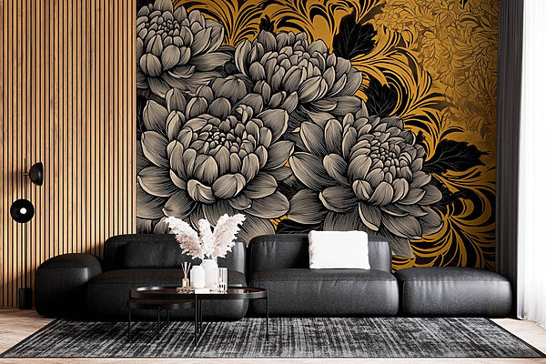 Majestueuze bloemen in ingewikkeld ontwerp Majestueuze bloemen in ingewikkeld ontwerp