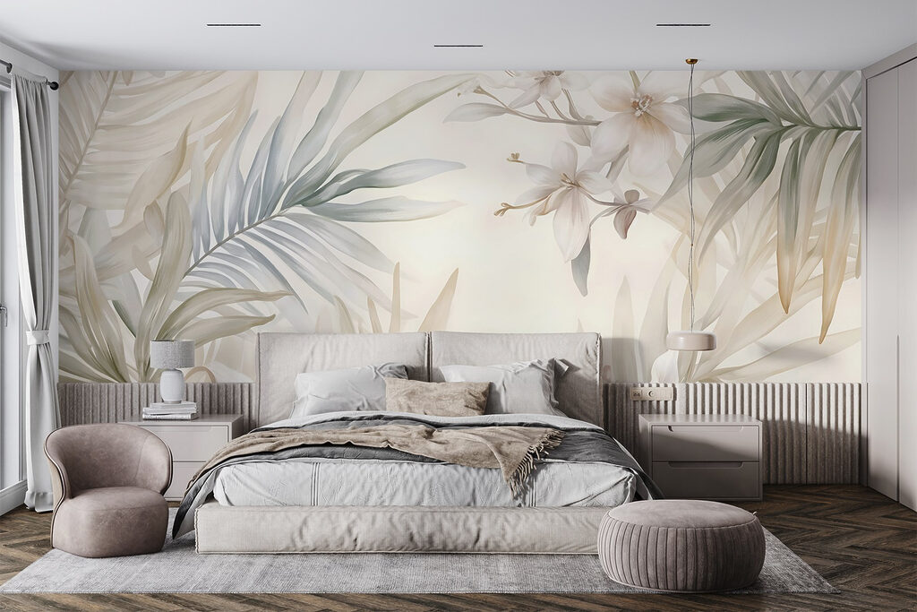 Delicate blooms amidst lush greenery