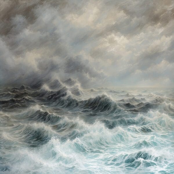 Schilderij van golven in de oceaan Schilderij van golven in de oceaan