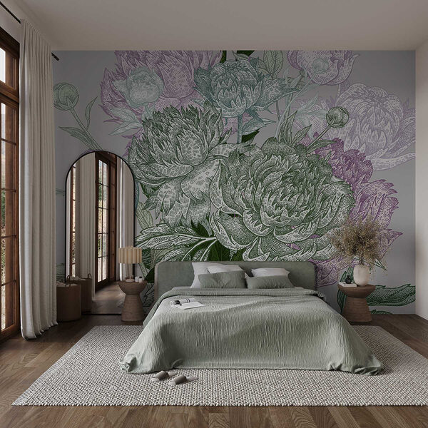 Levendige bloemenillustratie met details Levendige bloemenillustratie met details