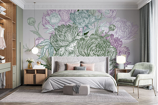 Levendige bloemenillustratie met details Levendige bloemenillustratie met details