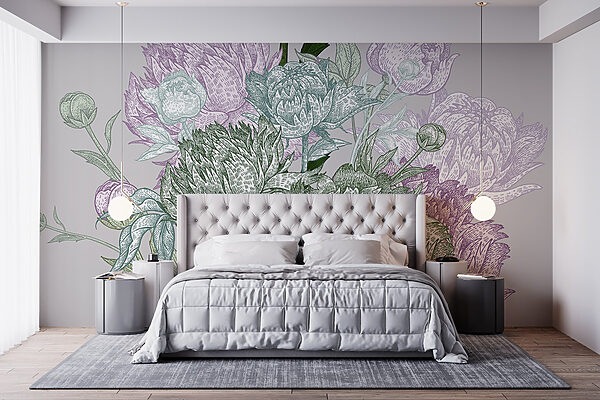 Levendige bloemenillustratie met details Levendige bloemenillustratie met details