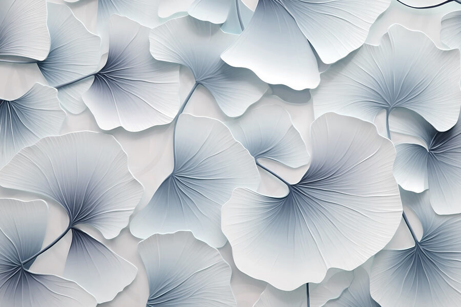 Delicate lagen ginkgobladeren