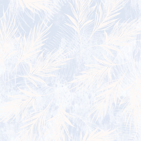 Witte en blauwe achtergrond met witte bladeren Witte en blauwe achtergrond met witte bladeren