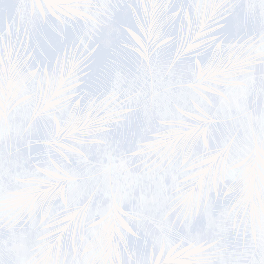 Witte en blauwe achtergrond met witte bladeren Witte en blauwe achtergrond met witte bladeren