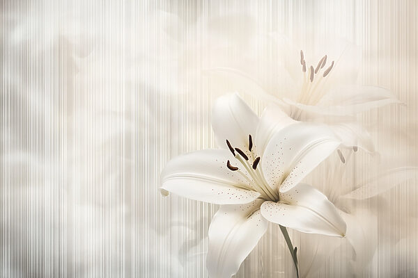 Elegante witte lelies in zachte tinten Elegante witte lelies in zachte tinten